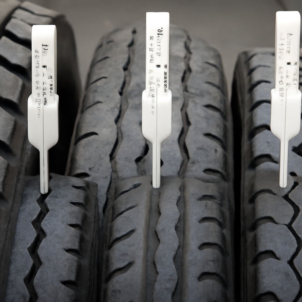 Определение допустимой и минимальной остаточной глубины протектора шин грузовых автомобилей, мотоциклов и автобусов для безопасной эксплуатации