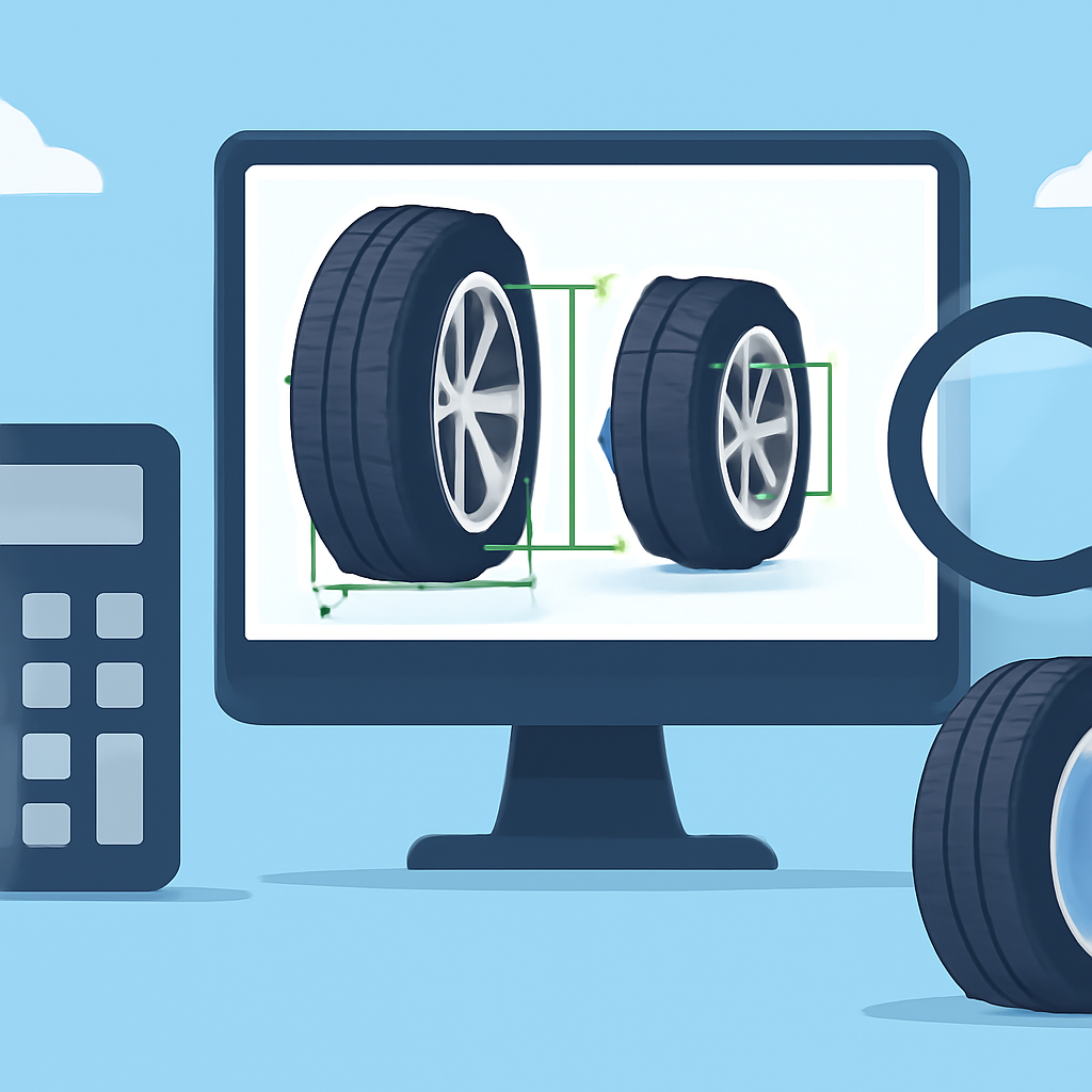Онлайн калькулятор сравнения размеров шин и дисков для точного подбора и совместимости автошин