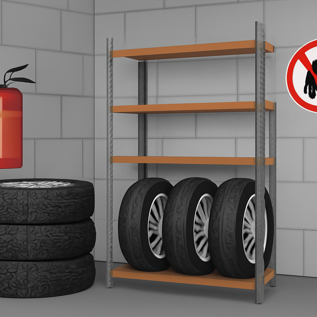 Правила хранения автомобильных шин по пожарной безопасности: как предотвратить возгорание и обеспечить безопасность