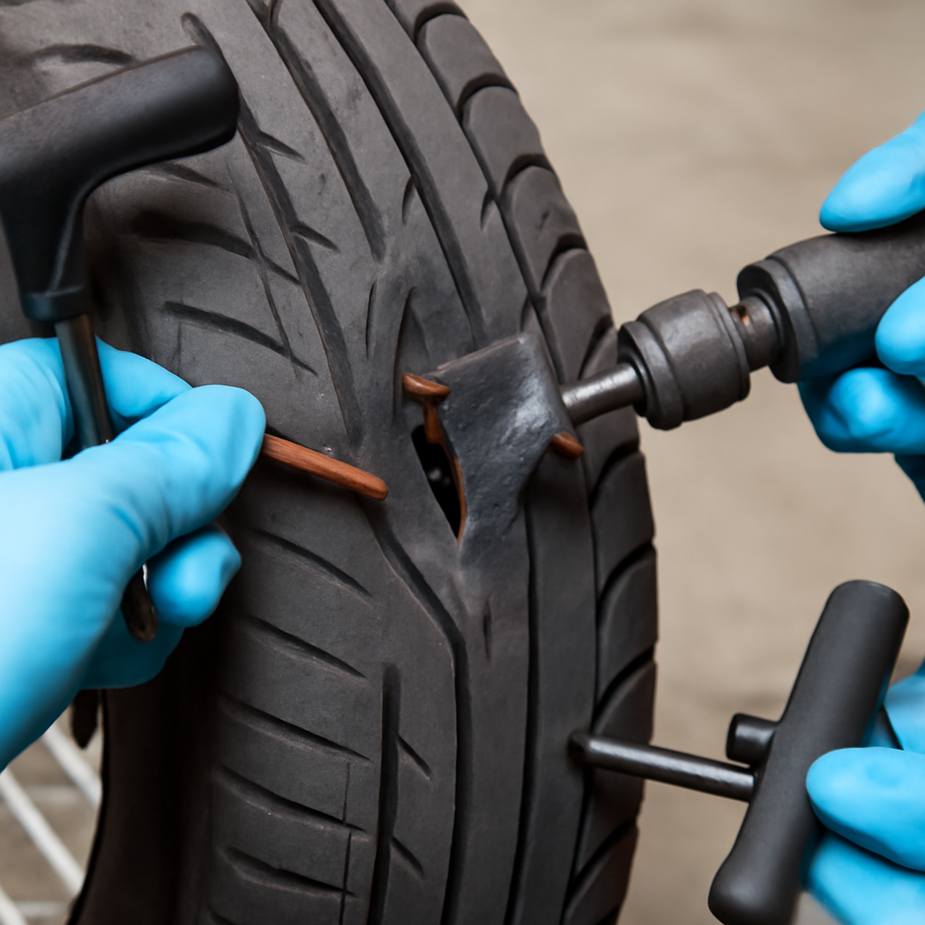 Профессиональный ремонт порезов и боковых повреждений шин легковых автомобилей любой сложности