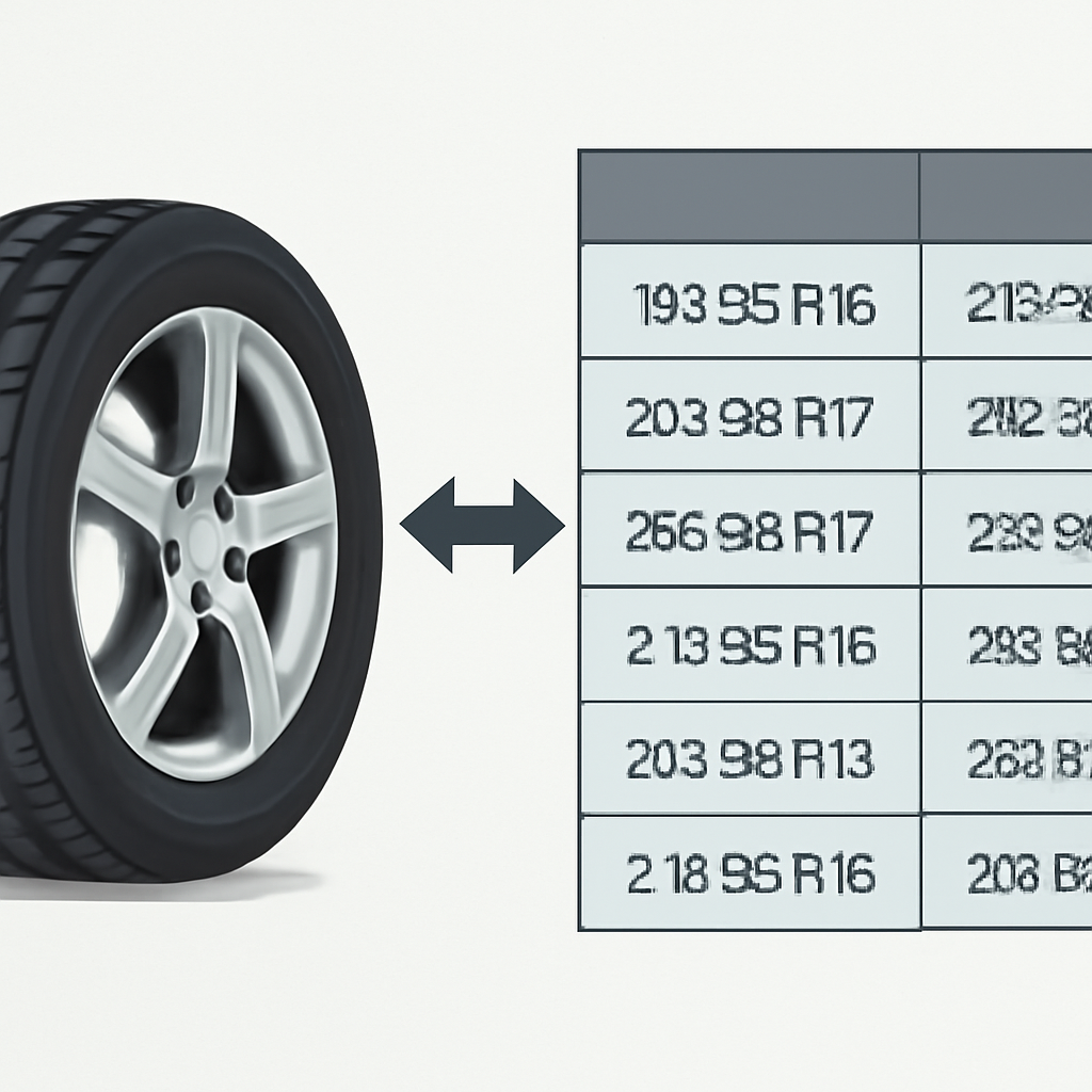 Таблица взаимозаменяемости и подбора шин по размеру: лучшие варианты замены шин для безопасной и комфортной эксплуатации