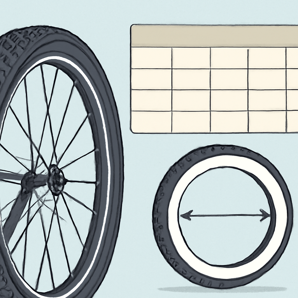 Как определить размер шины на велосипеде и выбрать подходящую с помощью таблицы размеров велосипедных шин