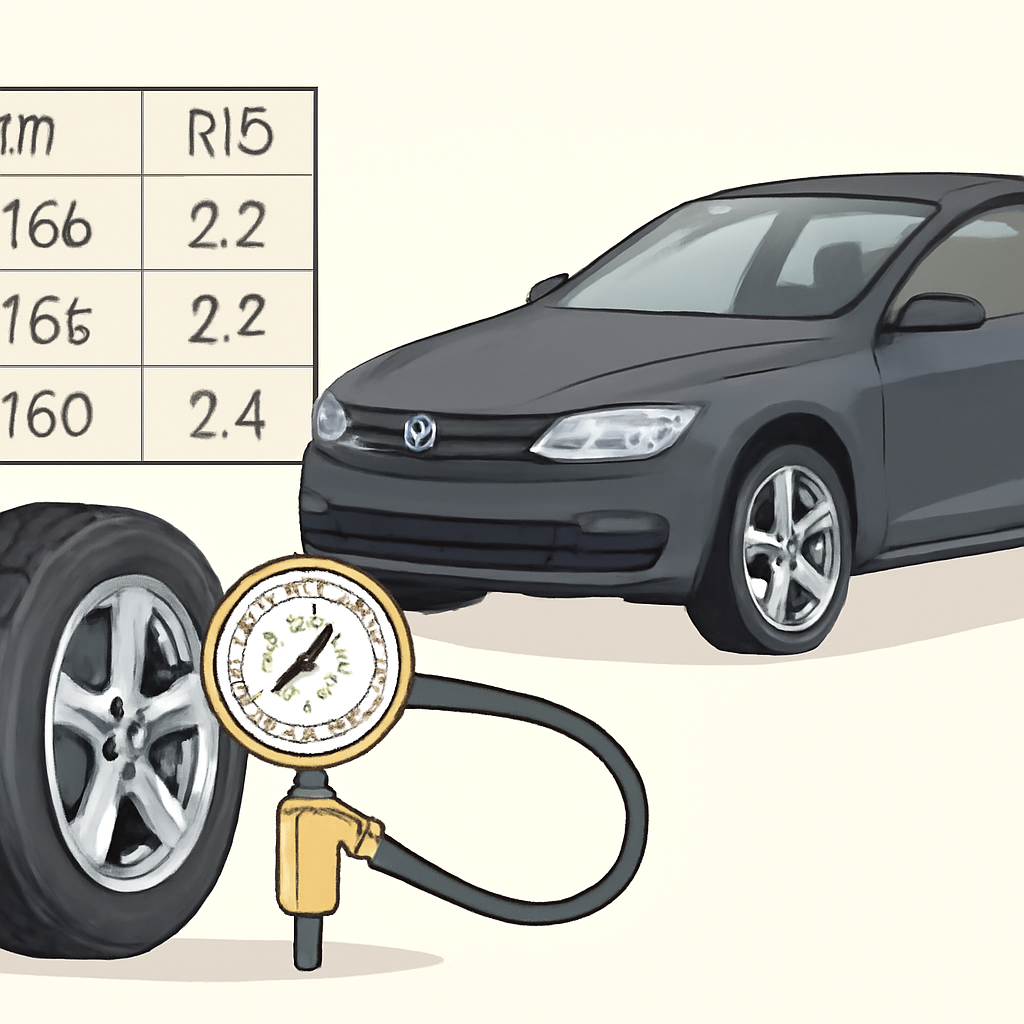Оптимальное давление в шинах легкового автомобиля по размеру R15: таблица и рекомендации для летних условий